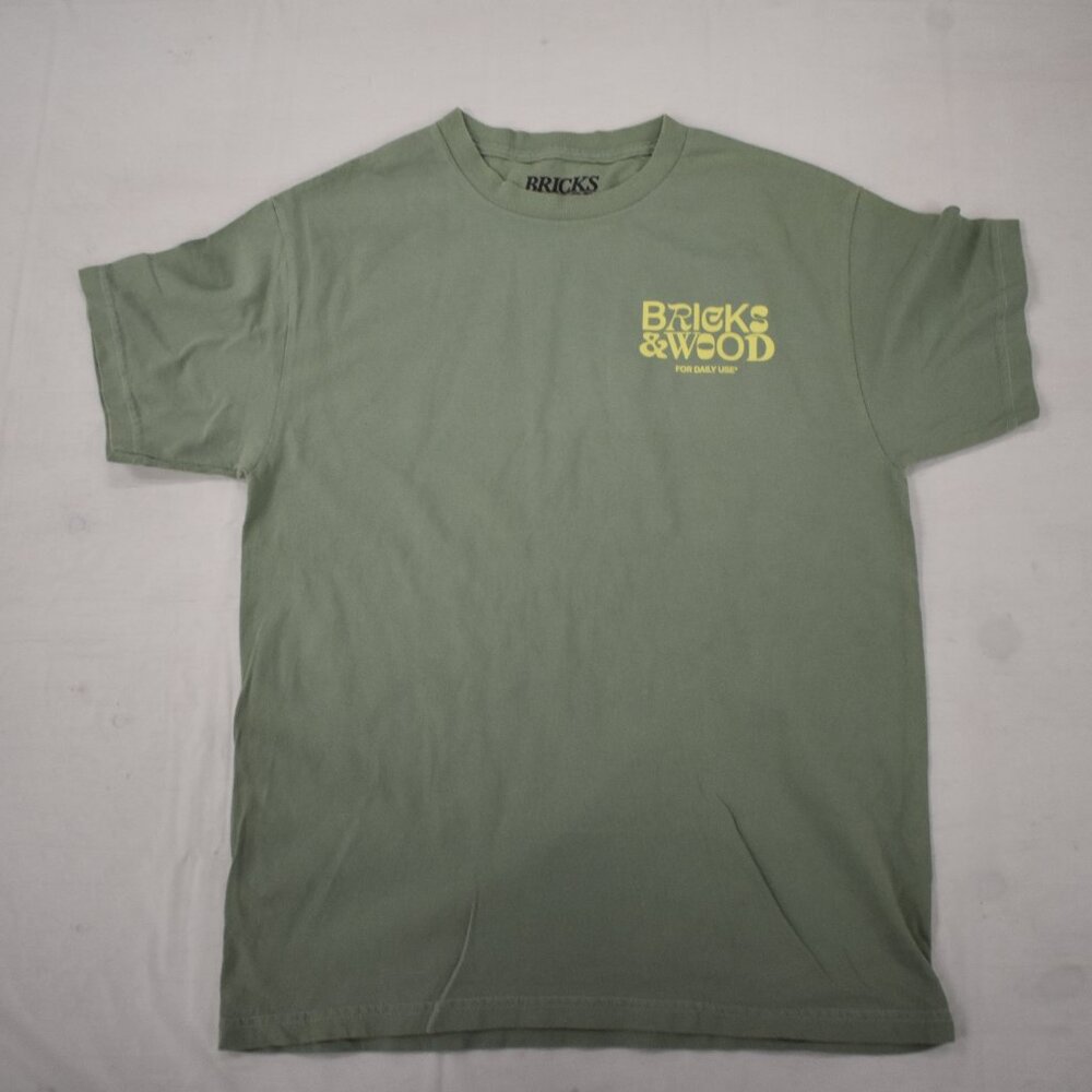 Bricks & Wood Mens Bricks & Wood For Daily Use Green Shirt New